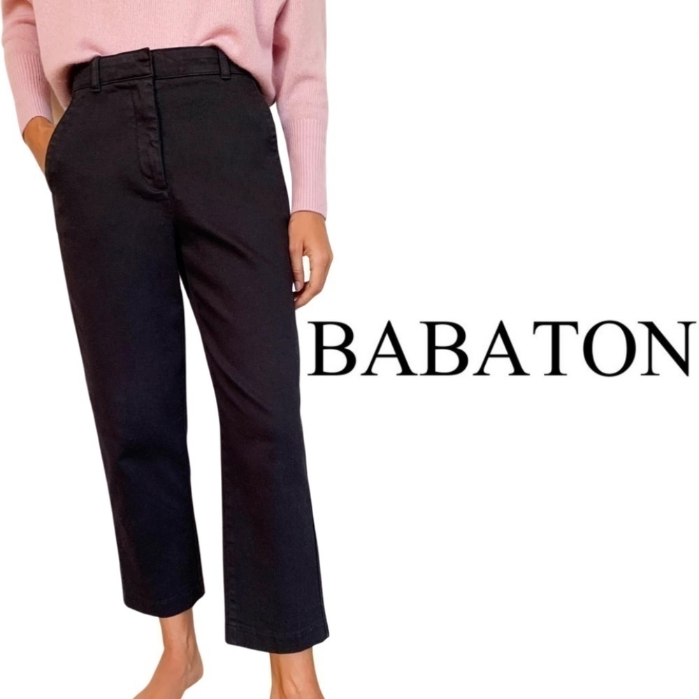 Babaton Andro Pant High Waisted Straight Leg - Gd Black - Size 4